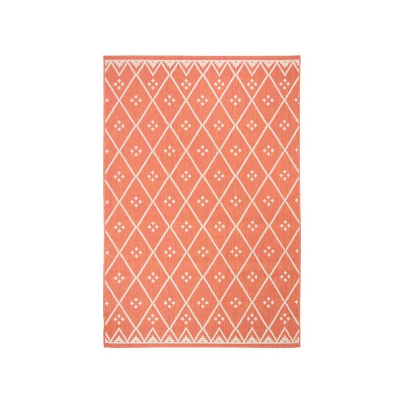 Safavieh Courtyard Collection Outdoor 5'3"x7'7" Medium Rectangle Rug - Terracotta/Light Beige (CY6303-231-5)