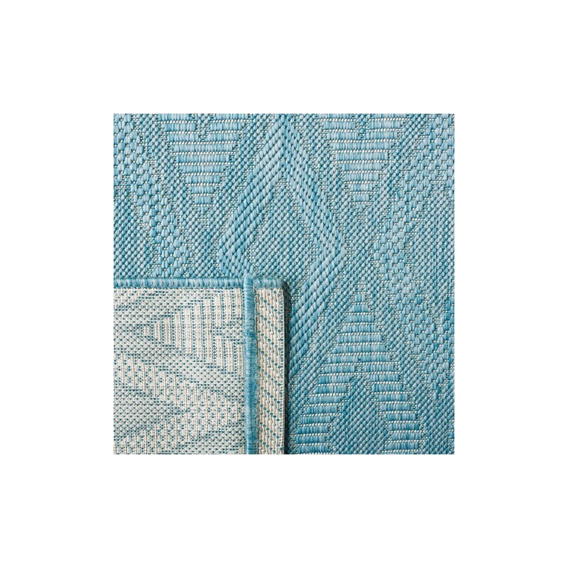 Safavieh Courtyard Collection Outdoor 4'x5'7" Small Rectangle Rug - Aqua (CY8522-37122-4)