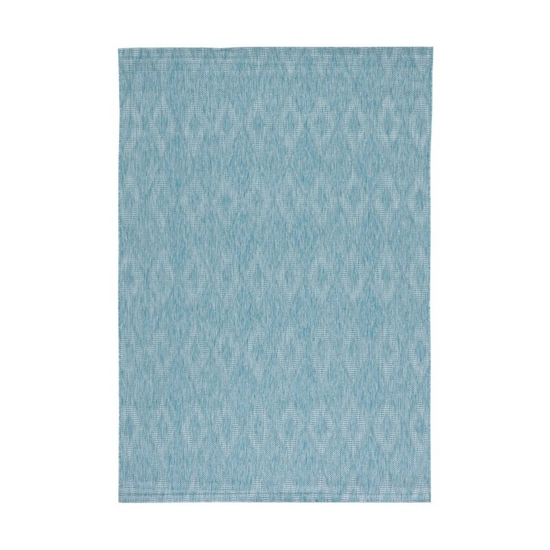 Safavieh Courtyard Collection Outdoor 4'x5'7" Small Rectangle Rug - Aqua (CY8522-37122-4)