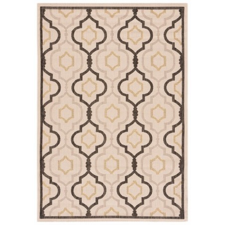 Safavieh Courtyard Collection Outdoor 2'7"x5' Small Rectangle Rug - Beige/Black (CY7938-256A21-3)