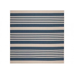 Safavieh Courtyard Collection Outdoor 4'x4' Square Rug - Navy & Beige Stripes (CY6062-268-4SQ)