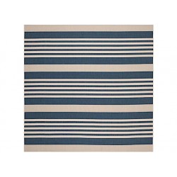 Safavieh Courtyard Collection Outdoor 4'x4' Square Rug - Navy & Beige Stripes (CY6062-268-4SQ)