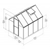 Palram 6x8 Hybrid Greenhouse Kit - Silver (HG5508) Palram 6x8 Hybrid Greenhouse Kit - Silver (HG5508)