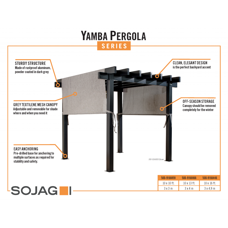 Sojag Yamba 10x13 Pergola Kit (500-9167801)