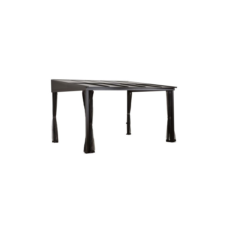 Sojag Pompano 10x10 Aluminum Wall Gazebo Kit - Charcoal (500-9167542)