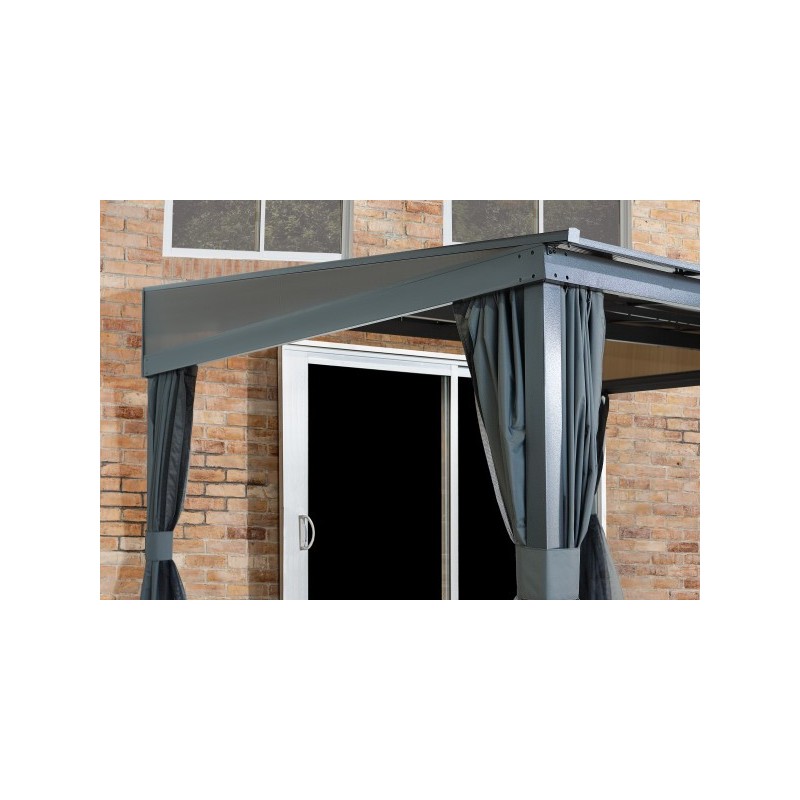 Sojag Pompano 10x10 Aluminum Wall Gazebo Kit - Charcoal (500-9167542)