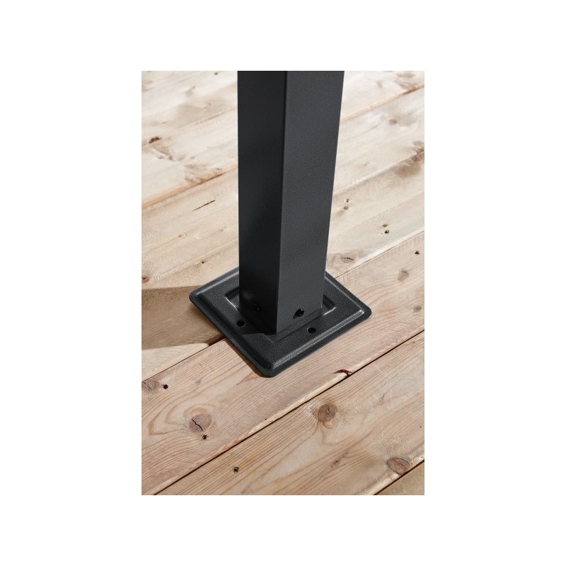 Sojag Pompano 10x10 Aluminum Wall Gazebo Kit - Charcoal (500-9167542)