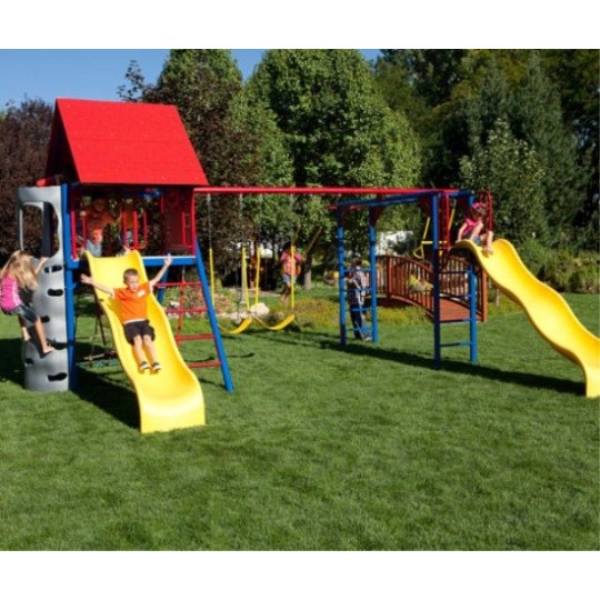 Lifetime Double Slide Big Stuff Deluxe Swing set Primary Colors (91087)