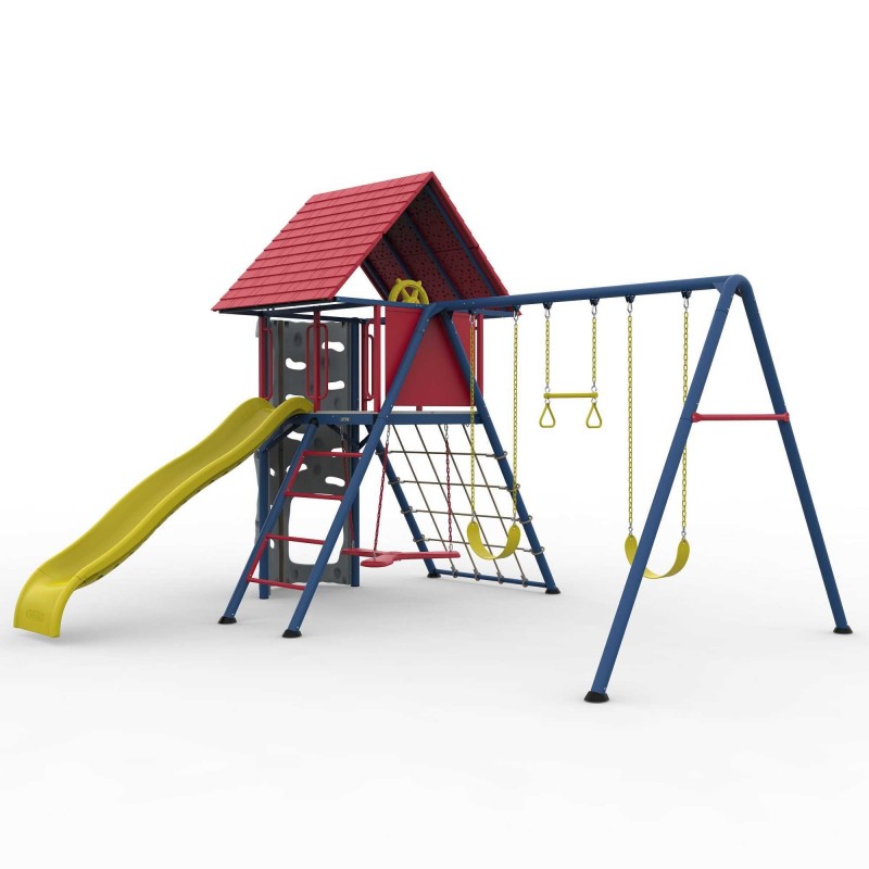 Lifetime Big Stuff Swing set with Clubhouse - Primary Colors (91086)
