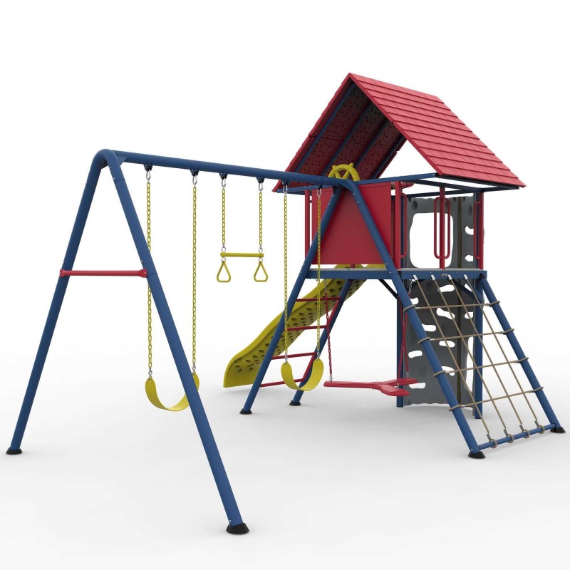 Lifetime Big Stuff Swing set with Clubhouse - Primary Colors (91086)