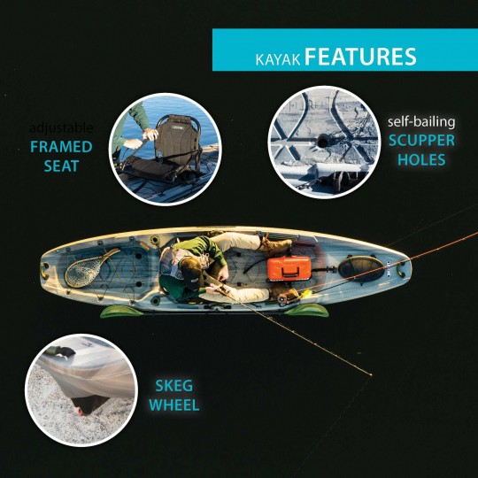 Lifetime Yukon Angler 116 Fishing Kayak Recon Fusion (91055)