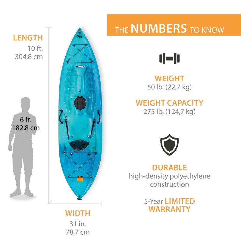 Lifetime Tahoma 100 Sit-On-Top Kayak w/ Paddle - Bahama Fusion (91116)