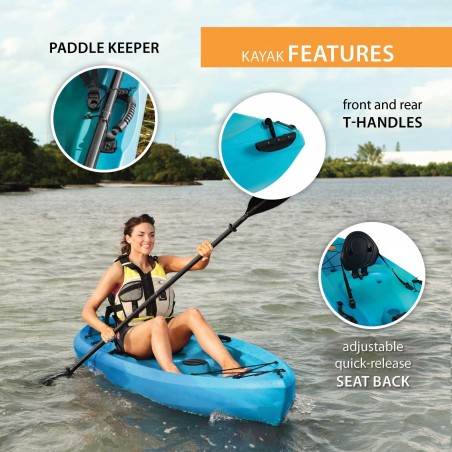 Lifetime Tahoma 100 Sit-On-Top Kayak w/ Paddle - Bahama Fusion (91116)