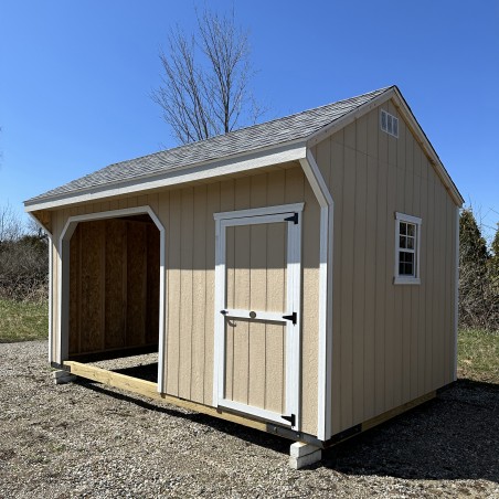 Little Cottage Company 10X16 Value Animal RUN-IN SHELTER w/ Tack Room (10x16 VAR-IShelter-WPC)