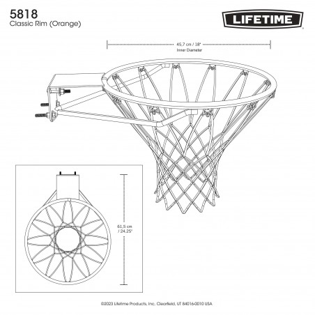 Lifetime Classic Rim and Net - Orange (5818)