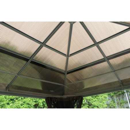 Gazebo Penguin Venus - Gazebo 10x10 Polycarbonate Roof - Brown (43200-22)