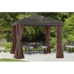 Gazebo Penguin Venus - Gazebo 10x10 Polycarbonate Roof - Brown (43200-22)