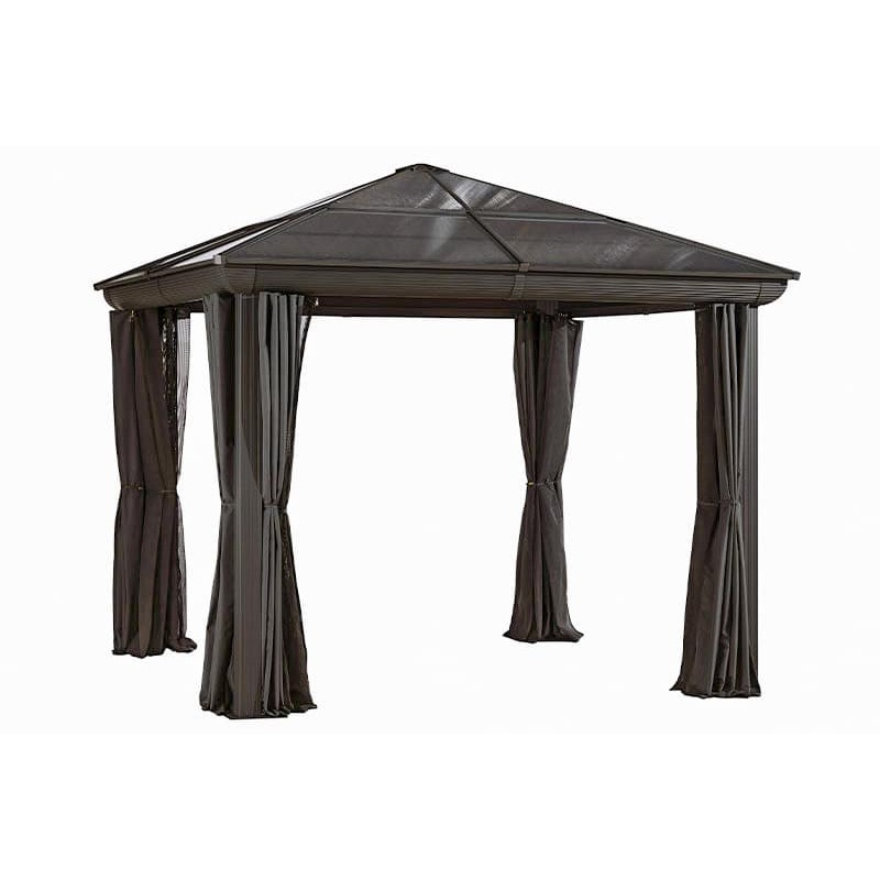 Gazebo Penguin Venus - Gazebo 10x10 Polycarbonate Roof - Brown (43200-22)
