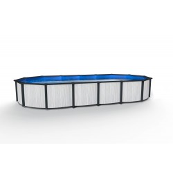 Blue Wave Savannah 15x30-ft Oval 52-in Deep Hybrid Pool Package with 8-in Top Rail (NB19920)