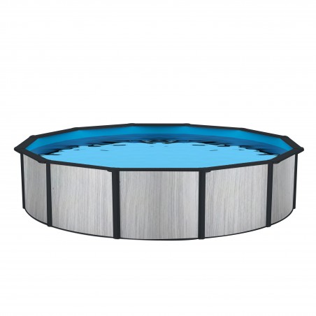 Blue Wave Savannah 24-ft Round 52-in Deep Hybrid Pool Package with 8-in Top Rail (NB19918)