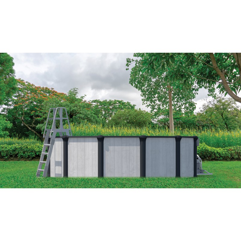 Blue Wave Savannah 30-ft Round 52-in Deep Hybrid Pool Package with 8-in Top Rail (NB19919)