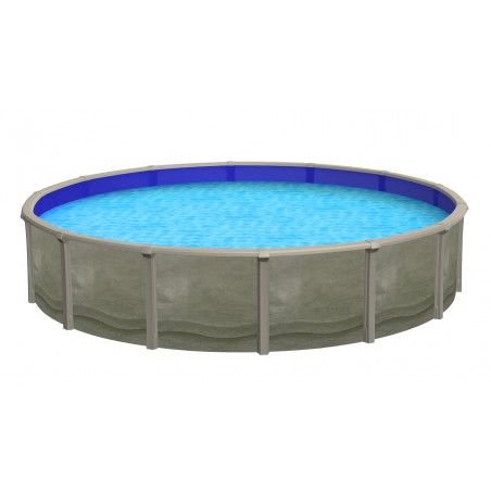 Blue Wave Trinity 18-ft Round 52-in Deep Steel Wall Pool Package with 7-in Top Rail (NB19911)