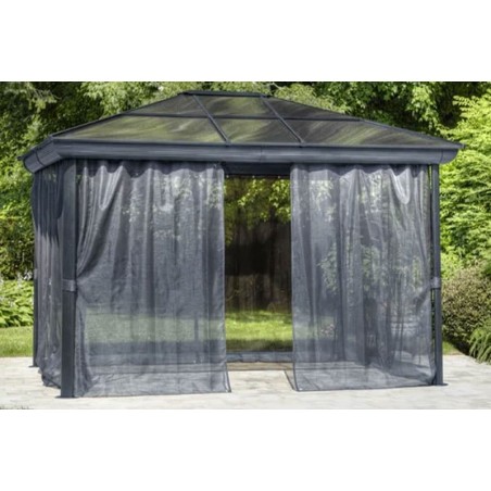 Gazebo Penguin Venus - Gazebo 10x12 Polycarbonate Roof - Gray (43202-32)