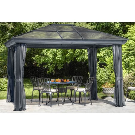 Gazebo Penguin Venus - Gazebo 10x12 Polycarbonate Roof - Gray (43202-32)