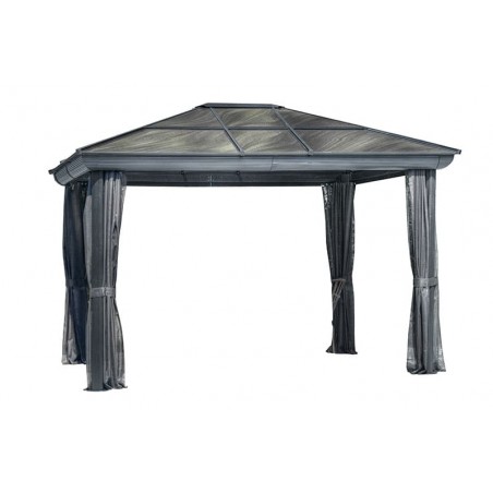 Gazebo Penguin Venus - Gazebo 10x12 Polycarbonate Roof - Gray (43202-32)