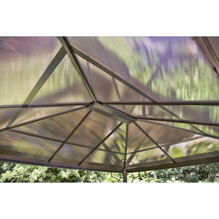 Gazebo Penguin Venus - Gazebo 10x14 Polycarbonate Roof - Brown (43204-22)