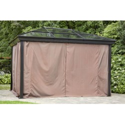 Gazebo Penguin Venus - Gazebo 10x14 Polycarbonate Roof - Brown (43204-22)