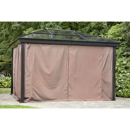 Gazebo Penguin Venus - Gazebo 10x14 Polycarbonate Roof - Brown (43204-22)