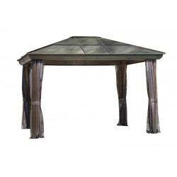 Gazebo Penguin Venus - Gazebo 10x14 Polycarbonate Roof - Brown (43204-22)