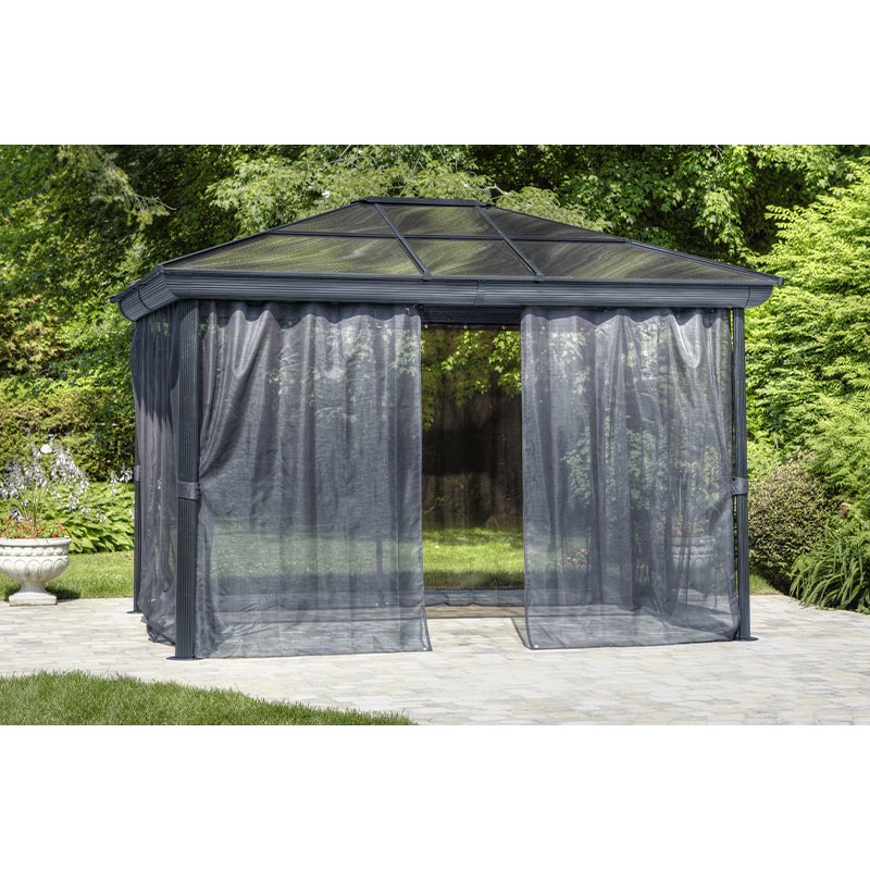 Gazebo Penguin Venus - Gazebo 10x14 Polycarbonate Roof - Gray (43204-32)