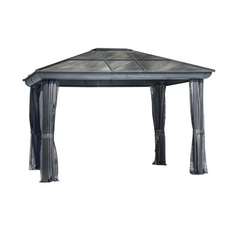 Gazebo Penguin Venus - Gazebo 10x14 Polycarbonate Roof - Gray (43204-32)