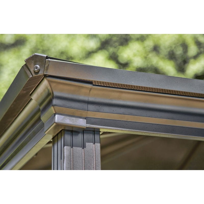 Gazebo Penguin Venus - Gazebo 12x14 Polycarbonate Roof - Gray (43224-32)