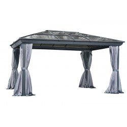 Gazebo Penguin Venus - Gazebo 12x14 Polycarbonate Roof - Gray (43224-32)