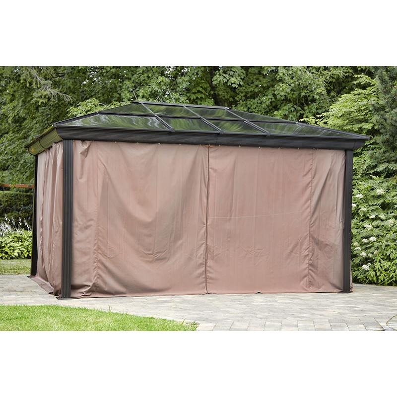 Gazebo Penguin Venus - Gazebo 12x16 Polycarbonate Roof - Brown (43226-22)
