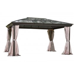 Gazebo Penguin Venus - Gazebo 12x16 Polycarbonate Roof - Brown (43226-22)