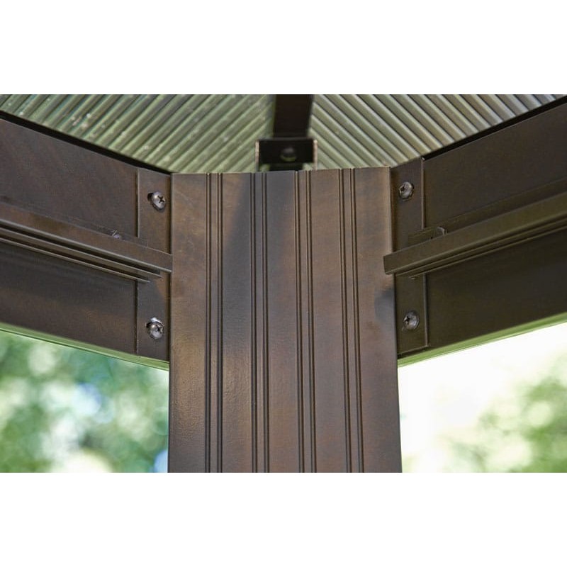 Gazebo Penguin Venus - Gazebo 12x16 Polycarbonate Roof - Gray (43226-32)