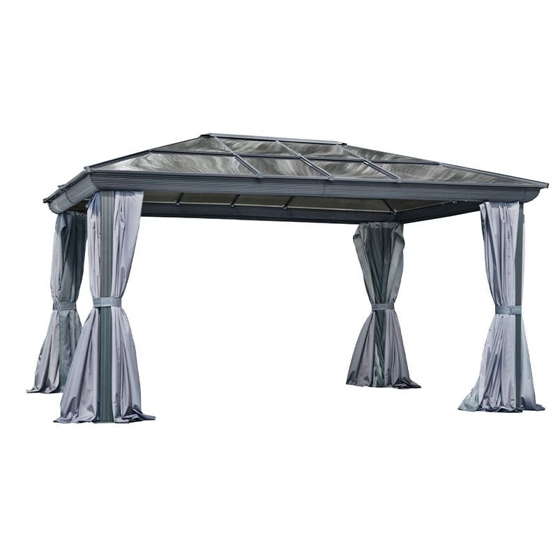 Gazebo Penguin Venus - Gazebo 12x16 Polycarbonate Roof - Gray (43226-32)