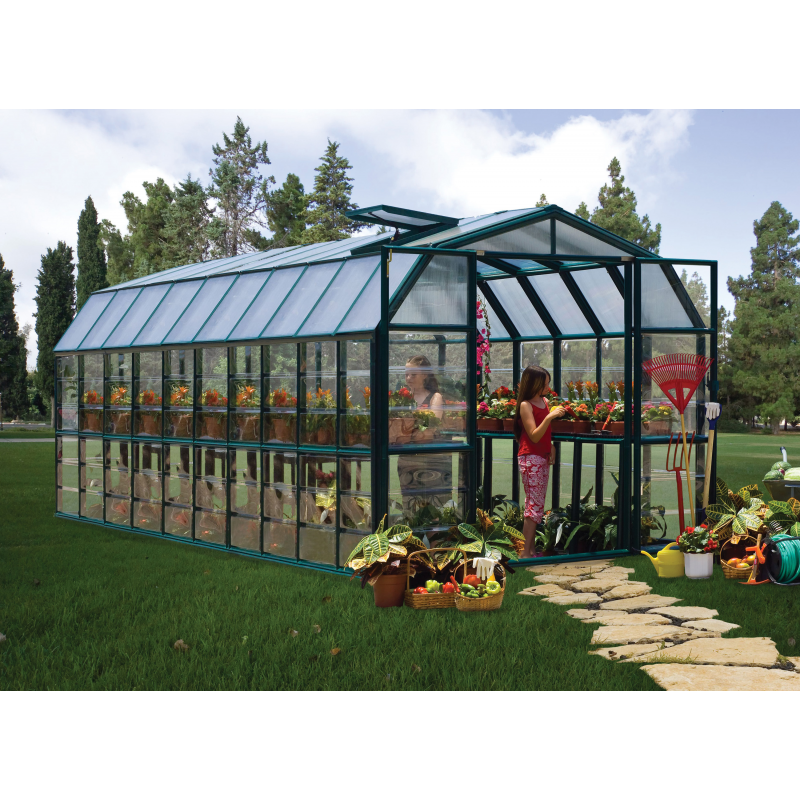 Palram - Canopia 8x20 Grand Gardener 2 Greenhouse – Clear (HG7220C)