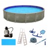 Blue Wave Trinity 21-ft Round 52-in Deep Steel Wall Pool Package with 7-in Top Rail (NB19912) Blue Wave Trinity 21-ft Round 52-in Deep Steel Wall Pool Package with 7-in Top Rail (NB19912)
