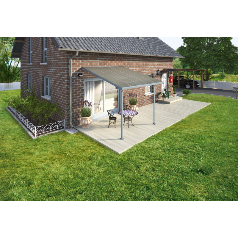 Palram - Canopia 10x10 Feria Patio Cover Kit - Gray (HG9410)