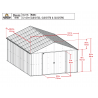 Arrow 12x17 Classic Metal Shed - Flute Grey (CLG1217FG) Arrow 12x17 Classic Metal Shed - Flute Grey (CLG1217FG)