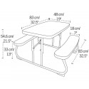 Lifetime Kids Folding Picnic Table - Almond (280094)