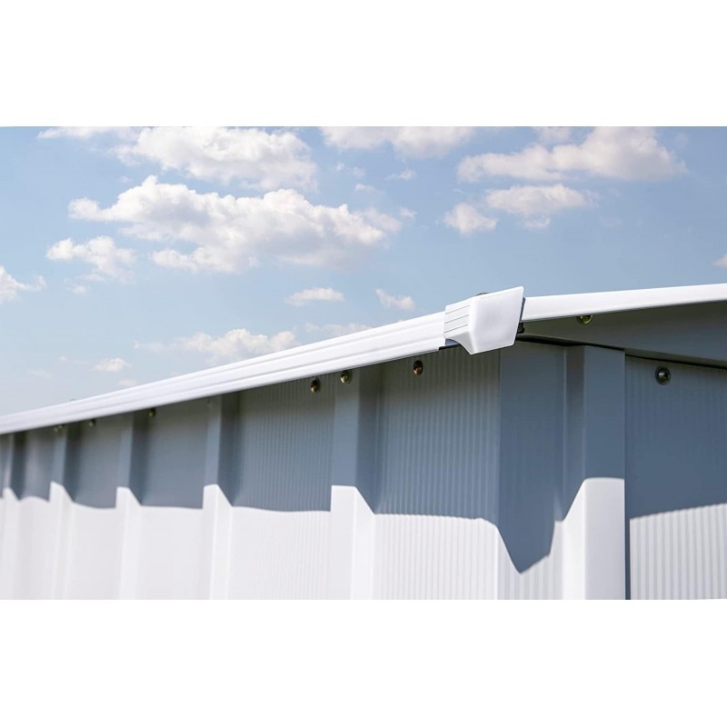 Arrow 14x12 Classic Metal Shed - Flute Grey (CLG1412FG)