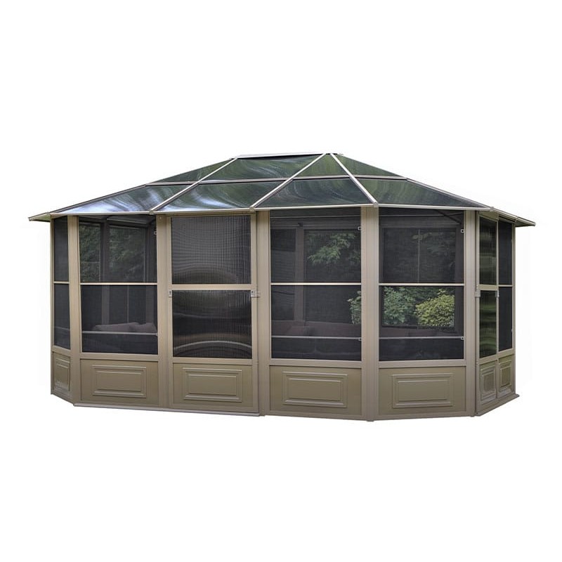 Gazebo Penguin Florence - Solarium 12x15 Polycarbonate Roof  - Sand (41215-12)