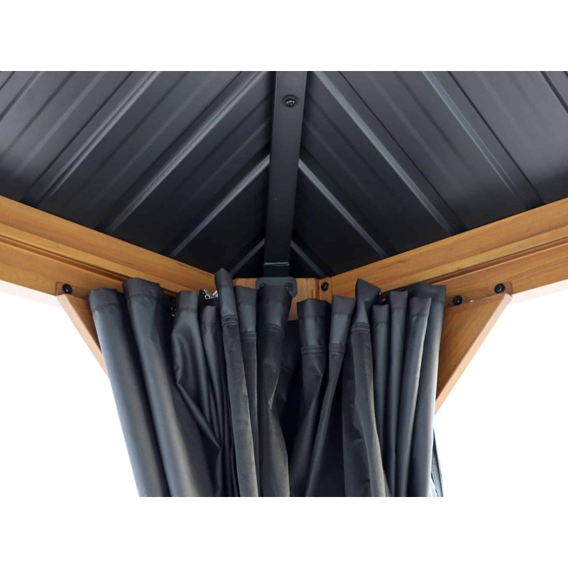 Gazebo Penguin Yosemite 10x12 Gazebo Aluminum Frame Wood Finish (41012MR-62)