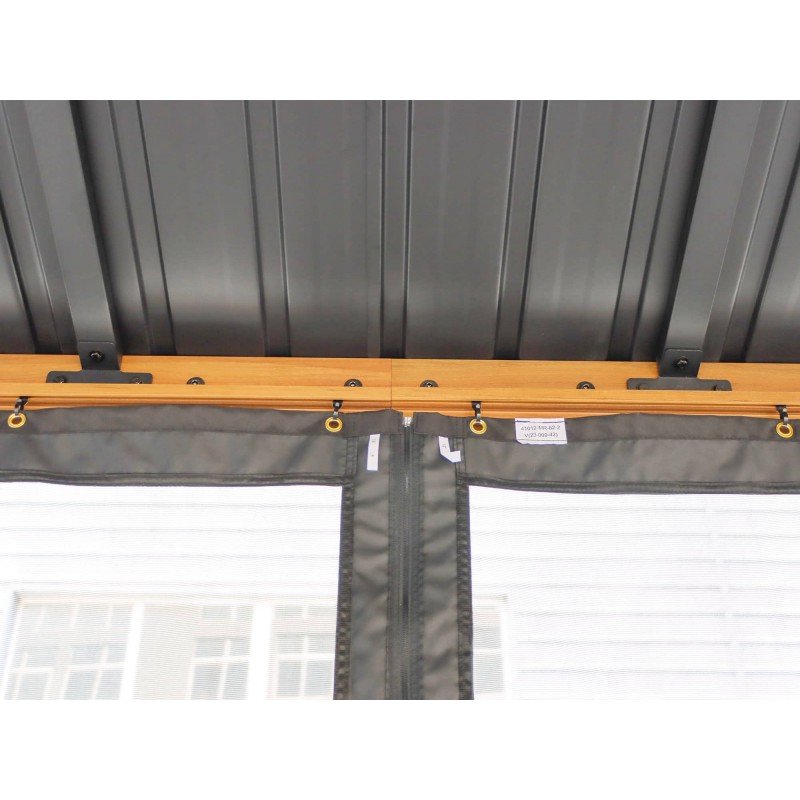 Gazebo Penguin Yosemite 10x12 Gazebo Aluminum Frame Wood Finish (41012MR-62)